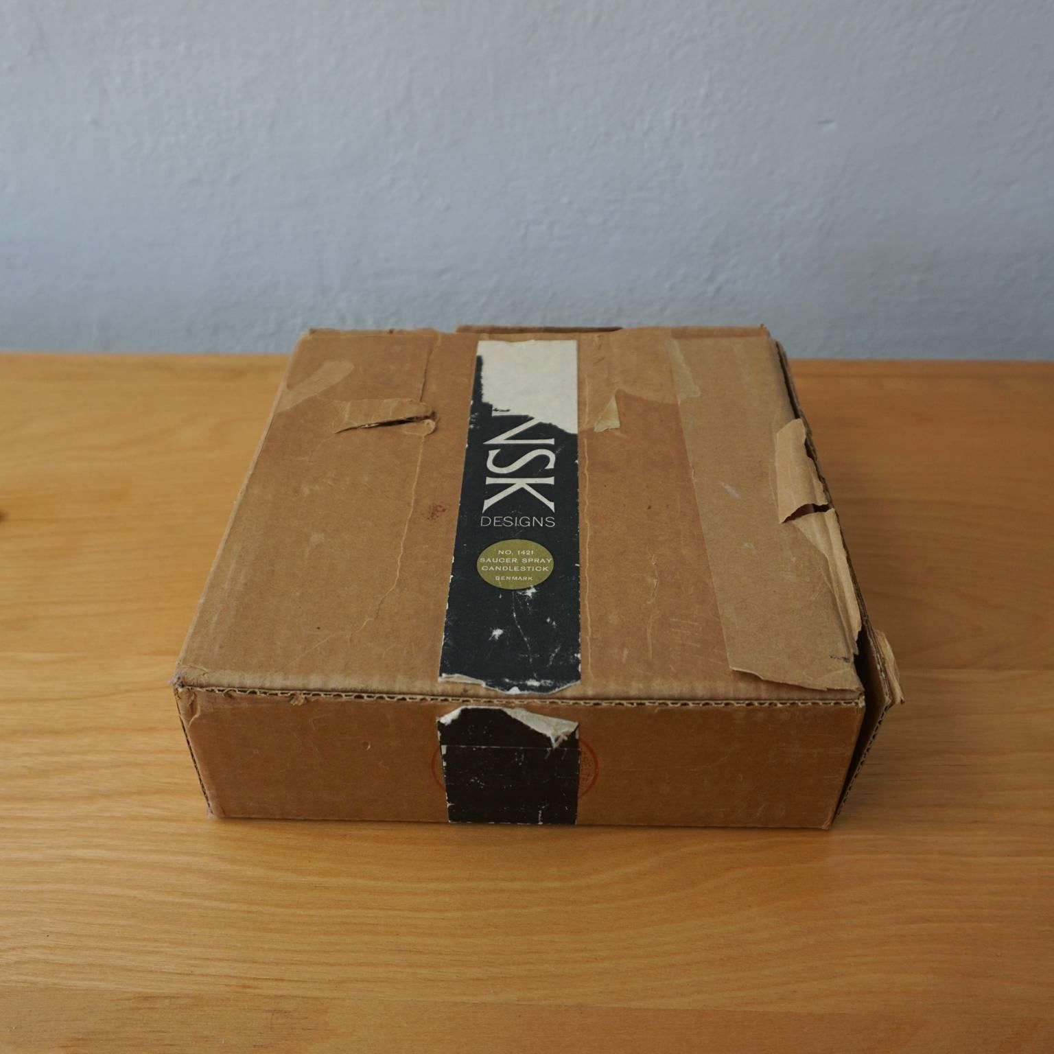 Mid-20th Century Jens Quistgaard Iron Candleholder in Original Box For Sale