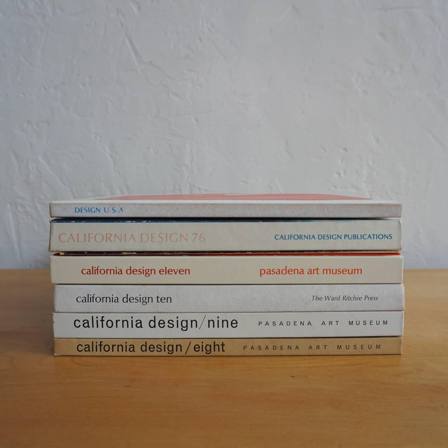 Mid-Century Modern Collection of California Design Books and Bookends