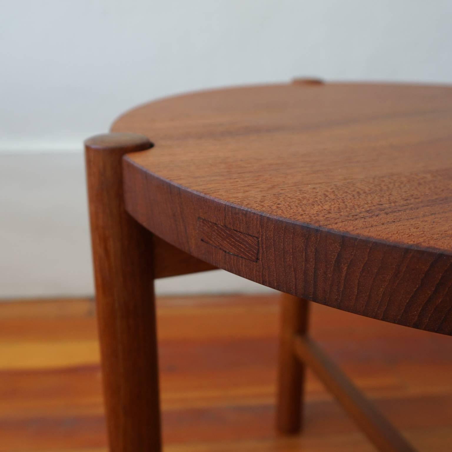 Teak Pair of Japanese Side Tables by Kathuo Mathumura