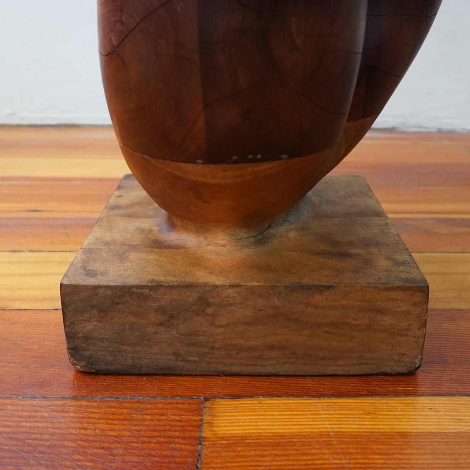 1960s Monumental Hand-Carved Wood Sculpture 5
