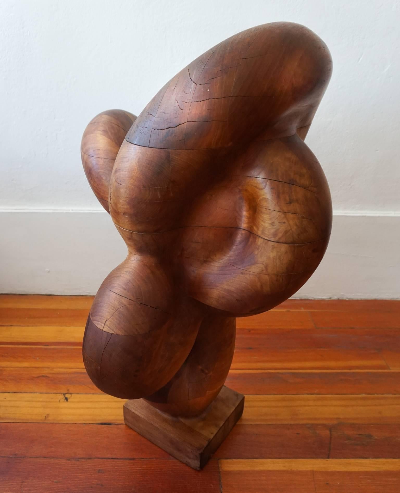 1960s Monumental Hand-Carved Wood Sculpture 3