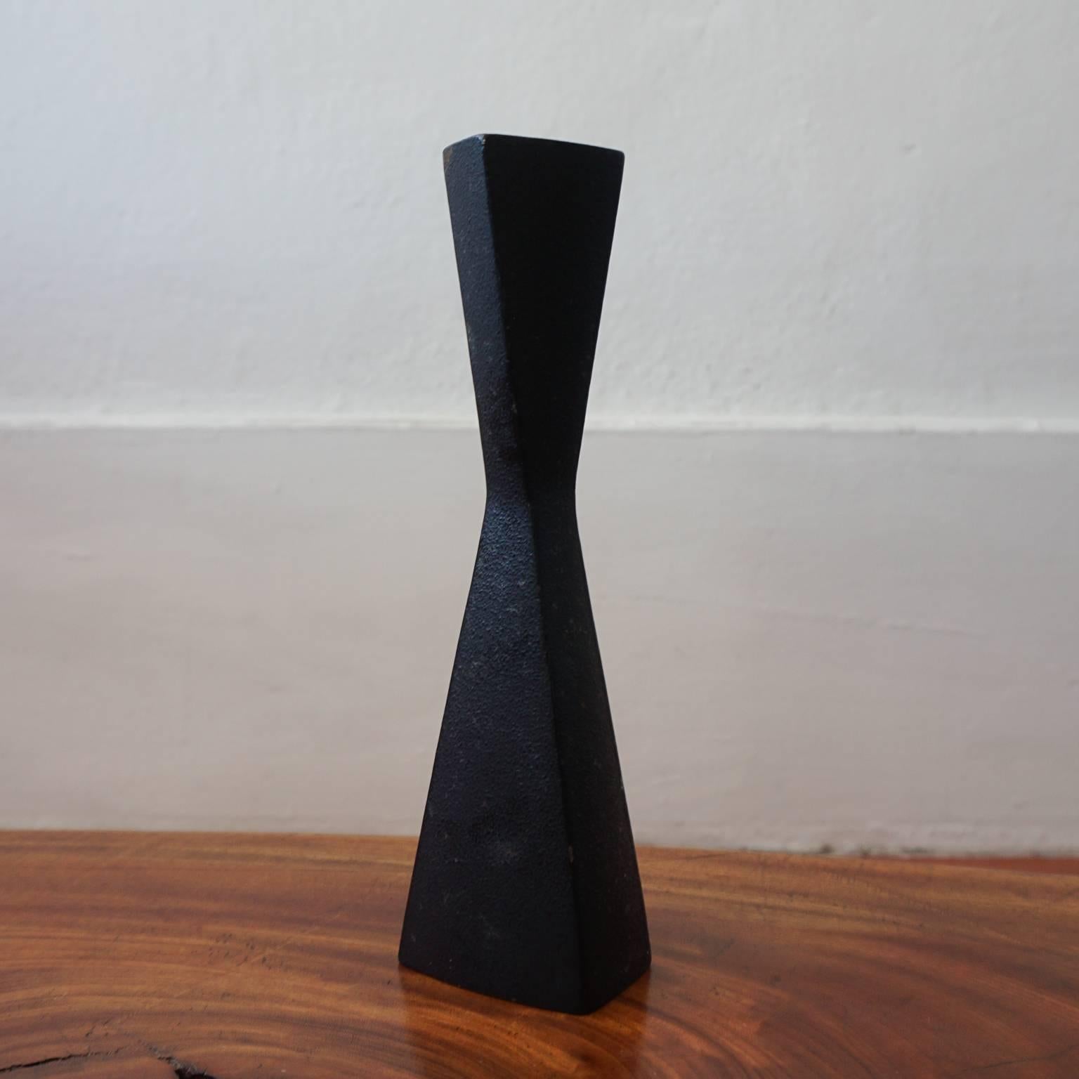 Japanese Modernist Cast Iron Vase For Sale 1