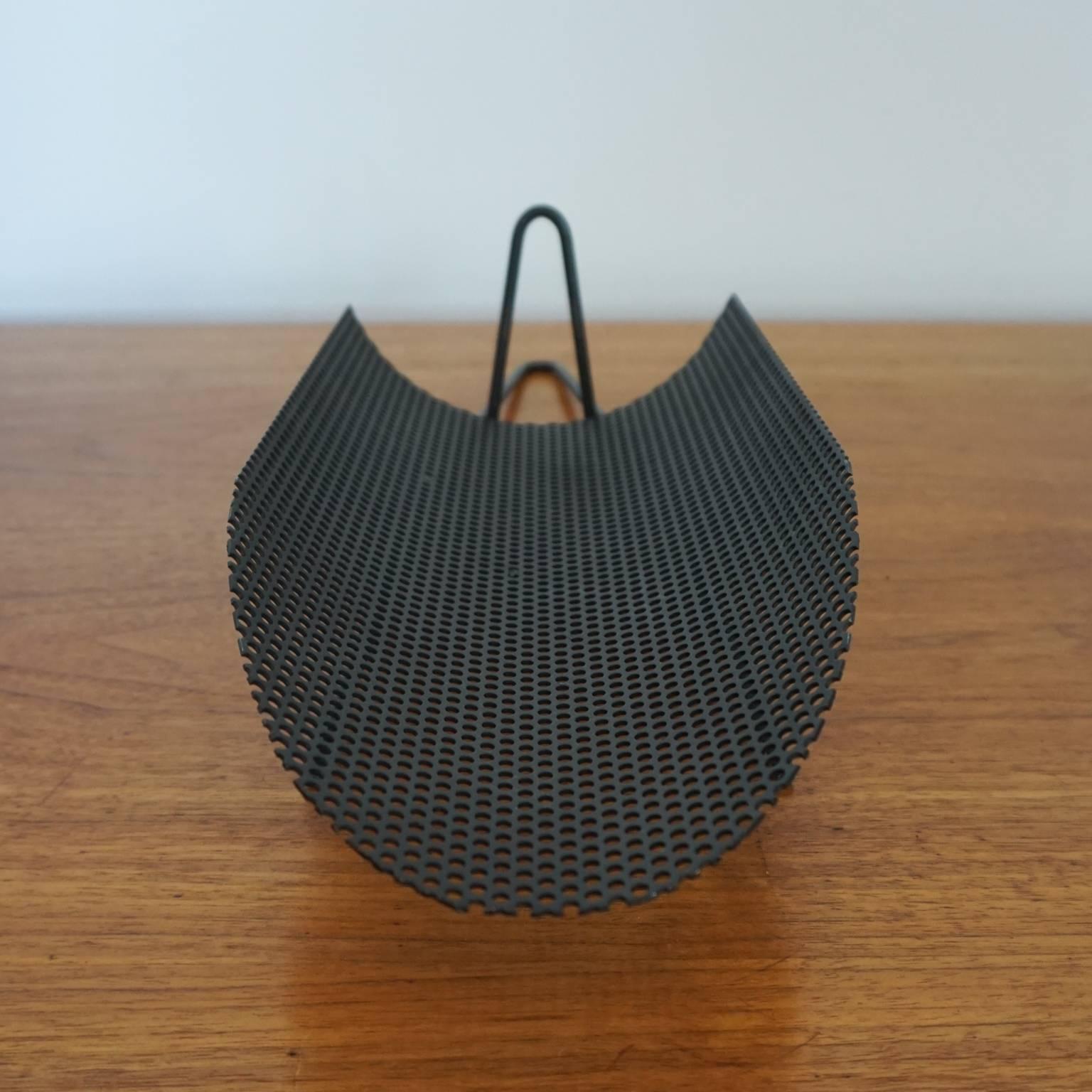 Mid-20th Century 1950s Perforated Metal Wine Bottle Holder