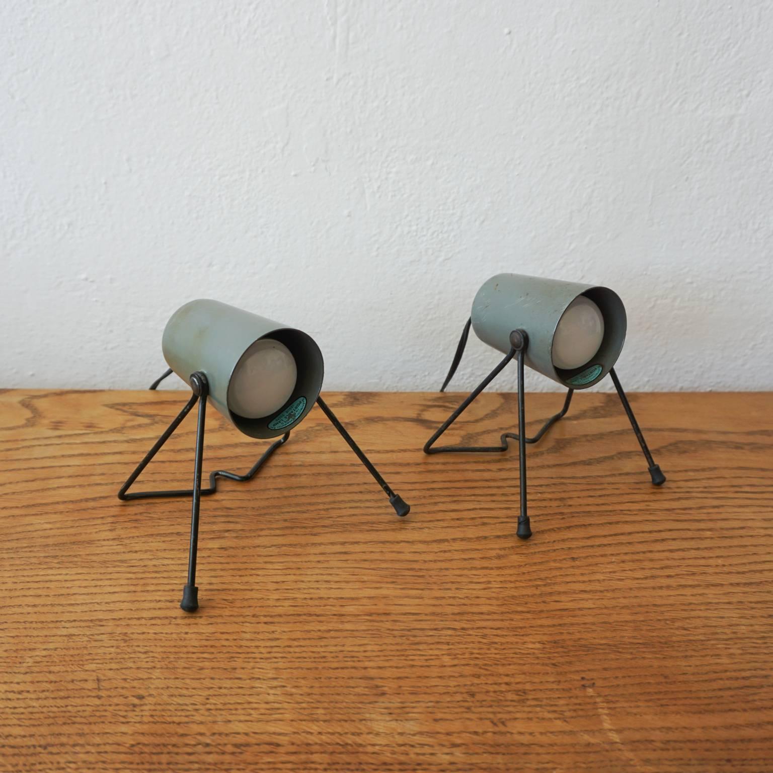 American Pair of 1950s Anywhere Spot Lamps