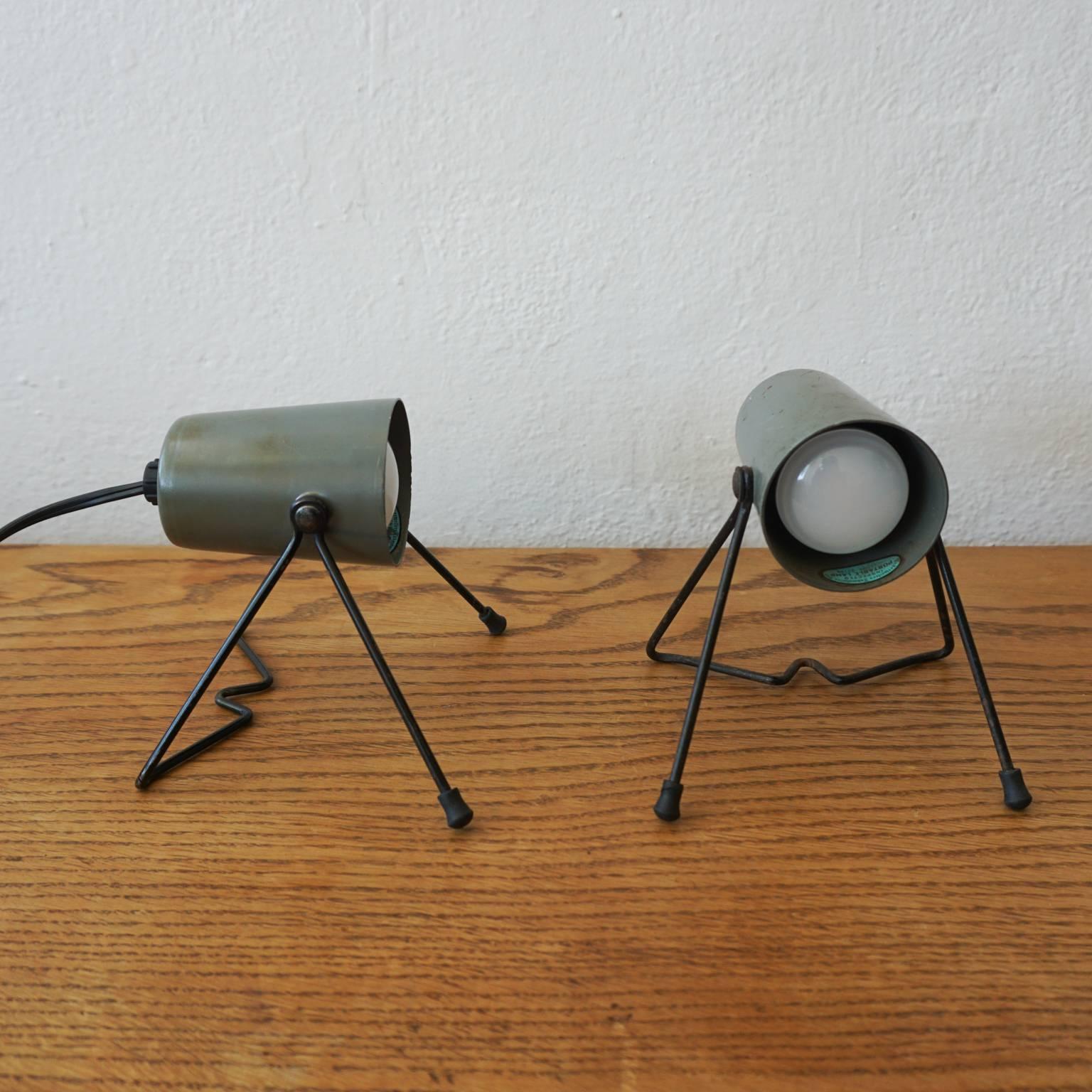 Mid-Century Modern Pair of 1950s Anywhere Spot Lamps