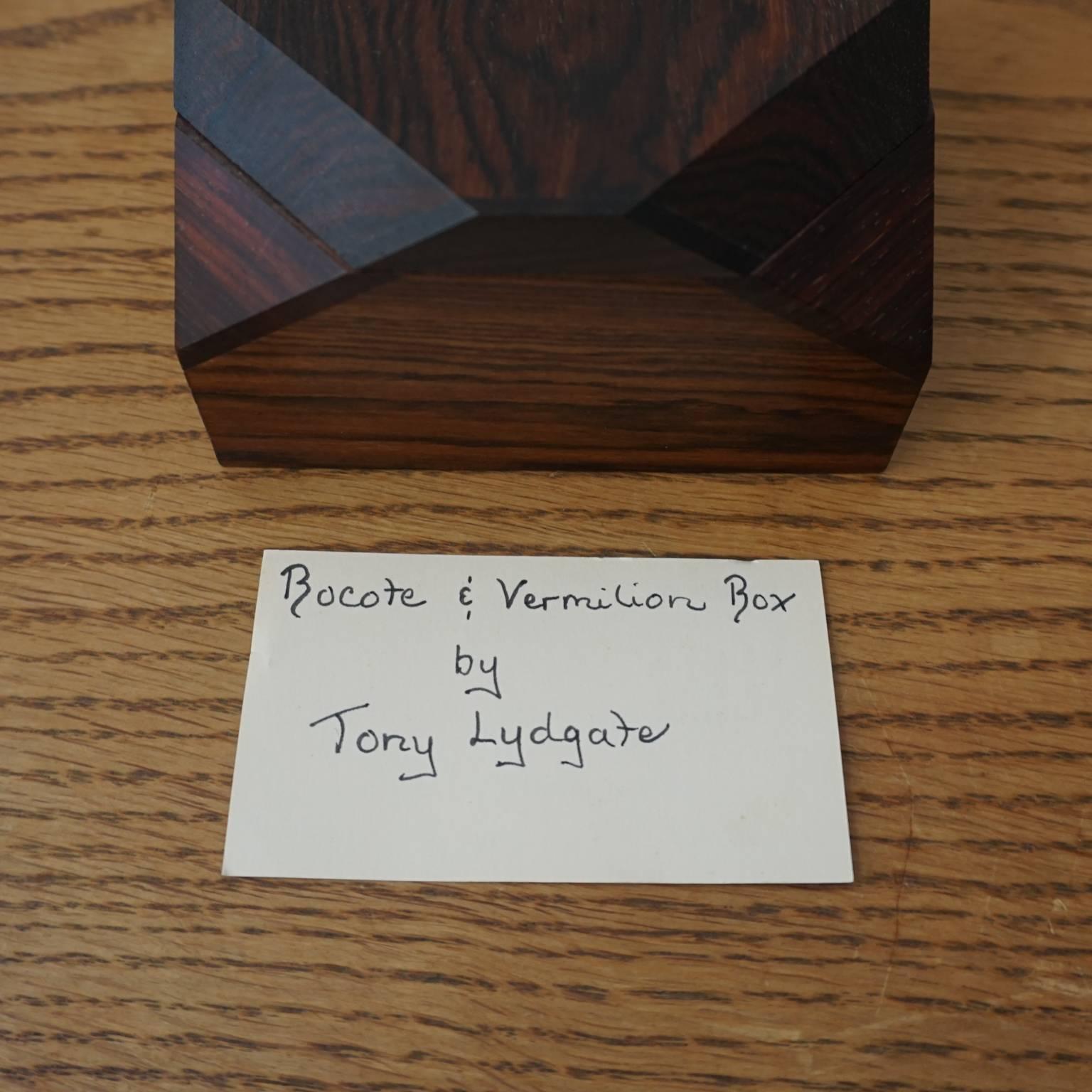 Late 20th Century Rosewood Jewelry Box by Tony Lydgate