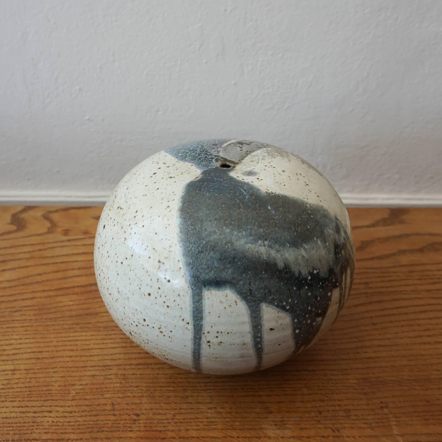 Mid-20th Century 1960s Large and Bulbous Ceramic Weed Pot