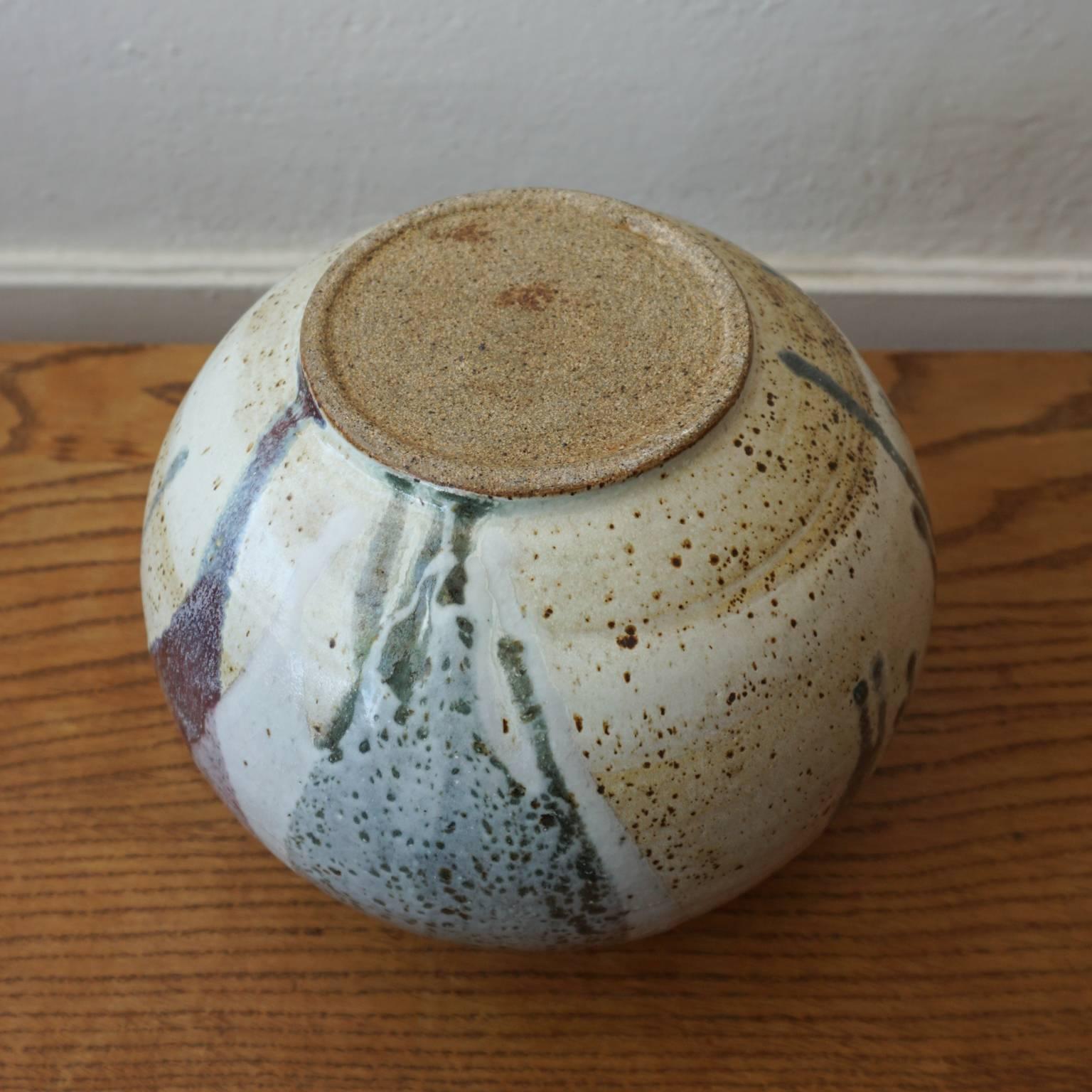 1960s Large and Bulbous Ceramic Weed Pot 2