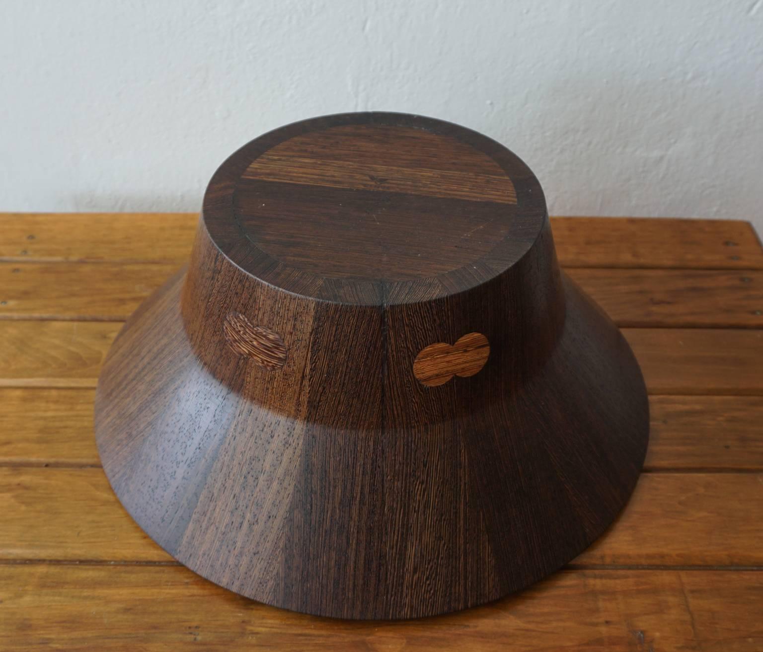 Wenge Dansk Rare Woods Bowl and Tongs by Jens Quistgaard For Sale 2