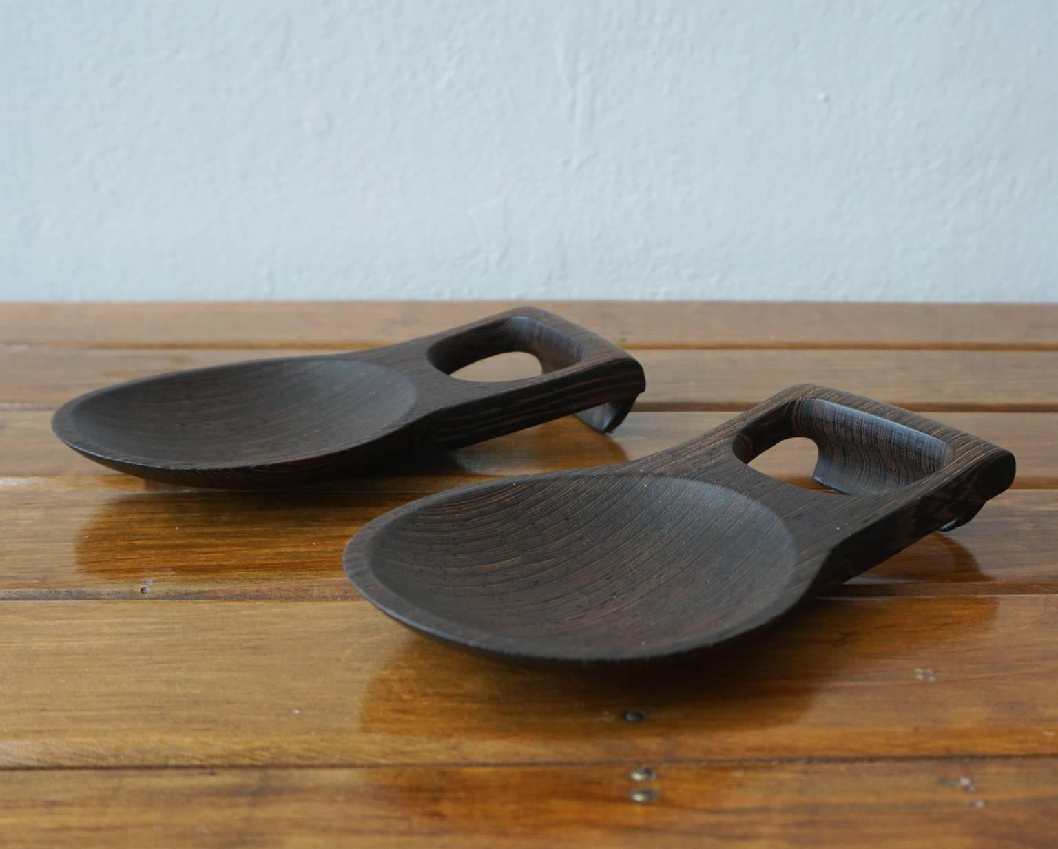 Mid-20th Century Wenge Dansk Rare Woods Bowl and Tongs by Jens Quistgaard For Sale