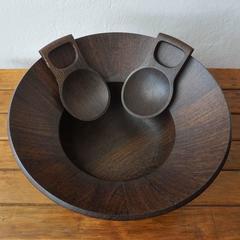 Wenge Dansk Rare Woods Bowl and Tongs by Jens Quistgaard