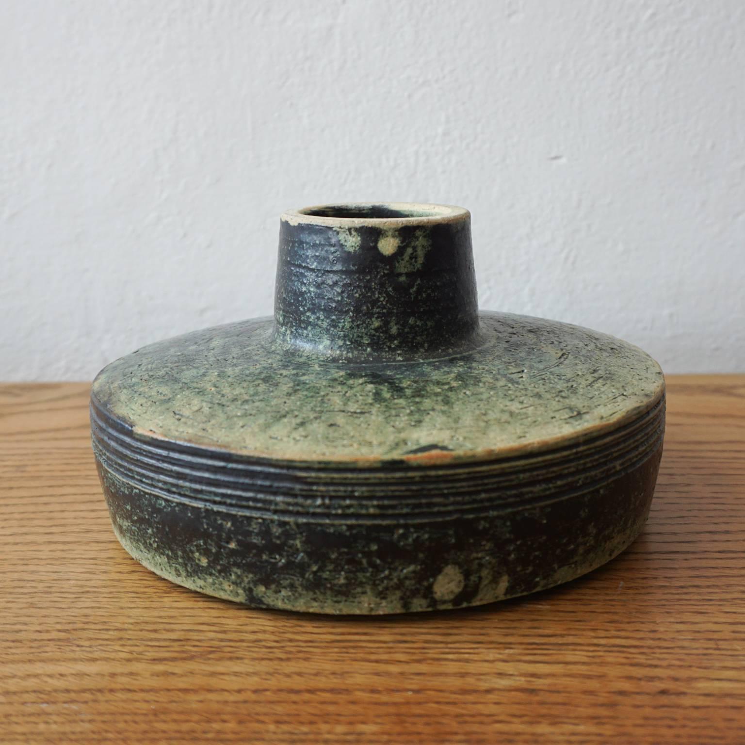 1950s Ceramic Ikebana Vase from Japan In Excellent Condition In San Diego, CA