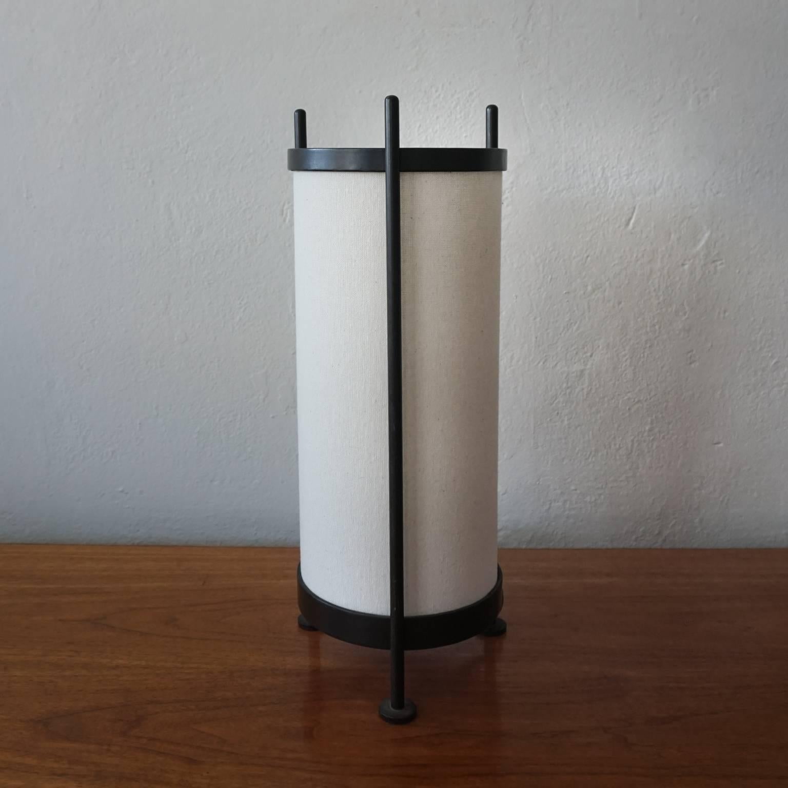 Mid-Century Modern 1950s Iron Cylinder Lamp