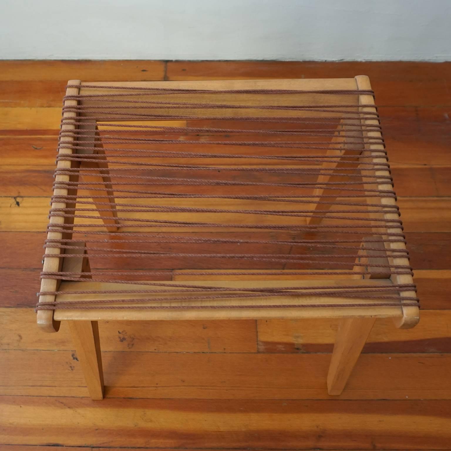 Mid-20th Century String Stool by Robert J Ellenberger for Calfab, 1950s For Sale