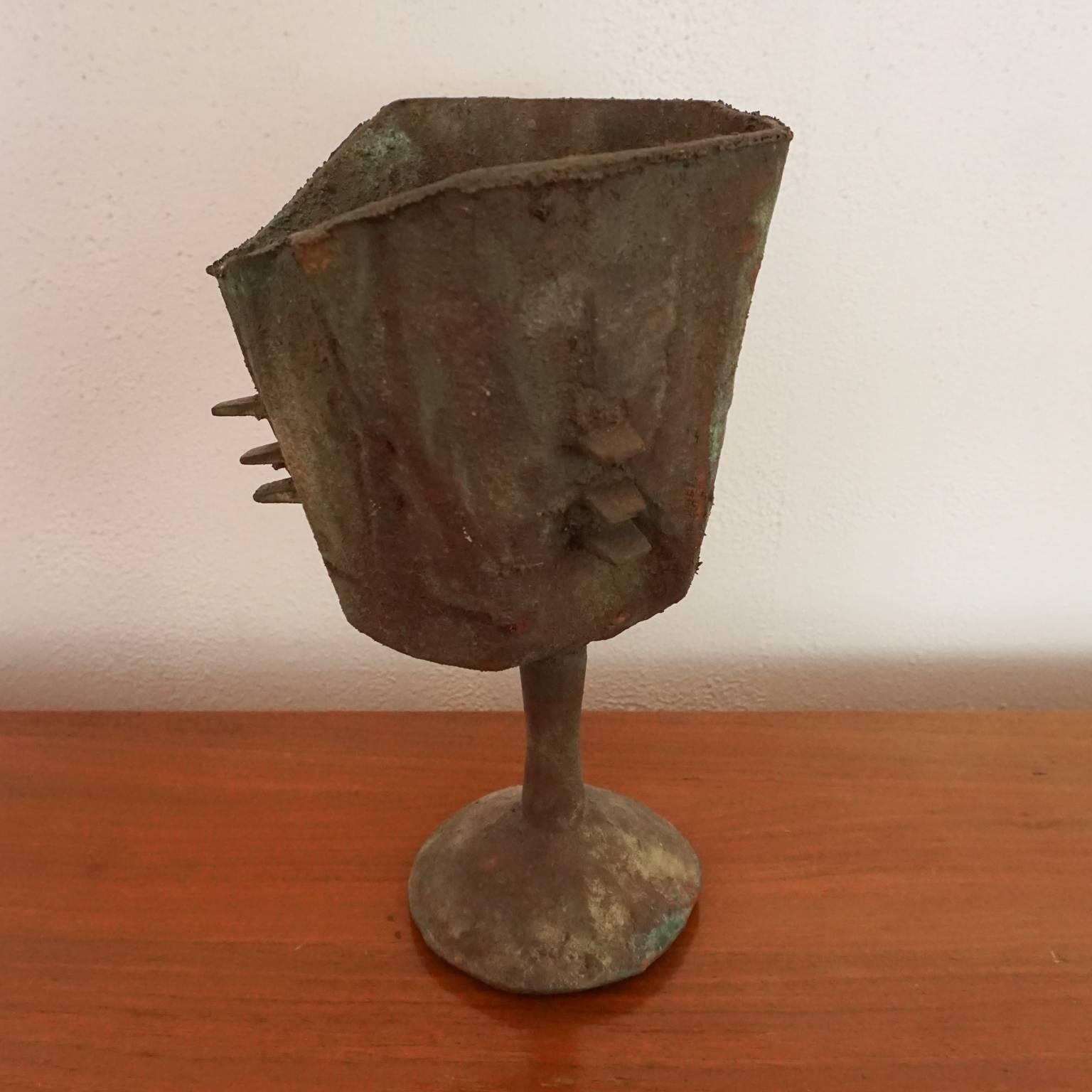 Mid-20th Century Unique Paolo Soleri Bronze Sculptural Vessel