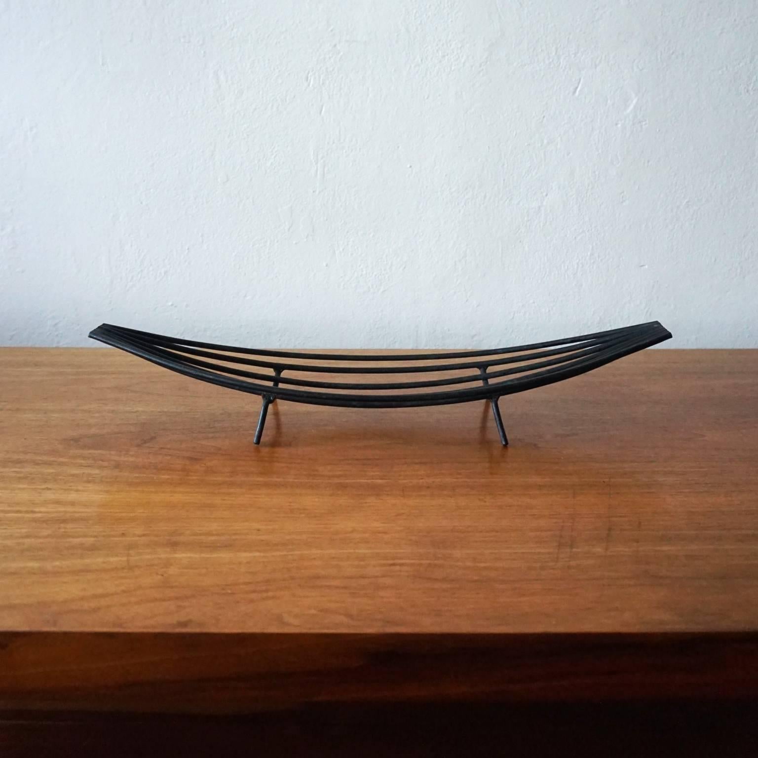 Mid-Century Modern 1950s Iron Catch All or Fruit Basket