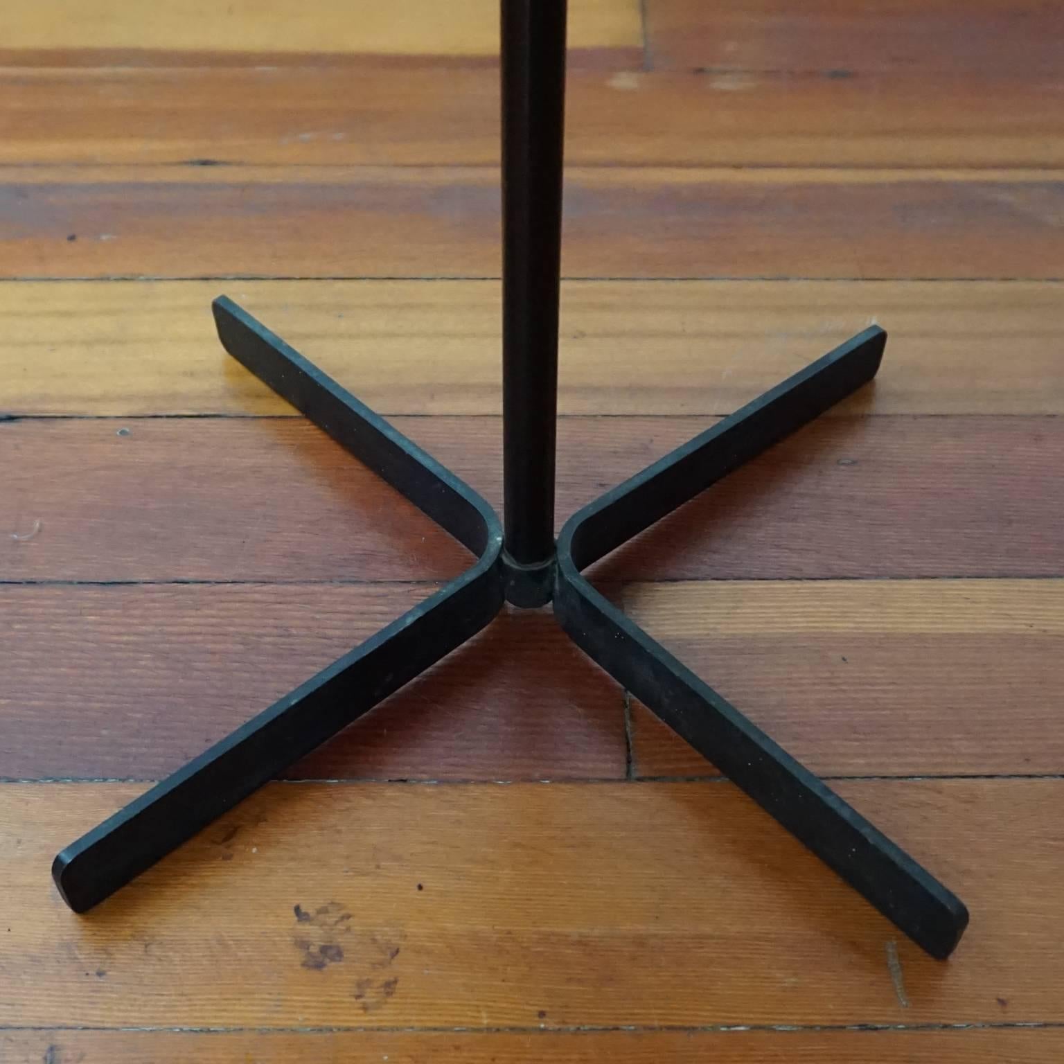 Mid-20th Century Allan Gould Mixed Hardwood and Steel Base Side Table, 1955