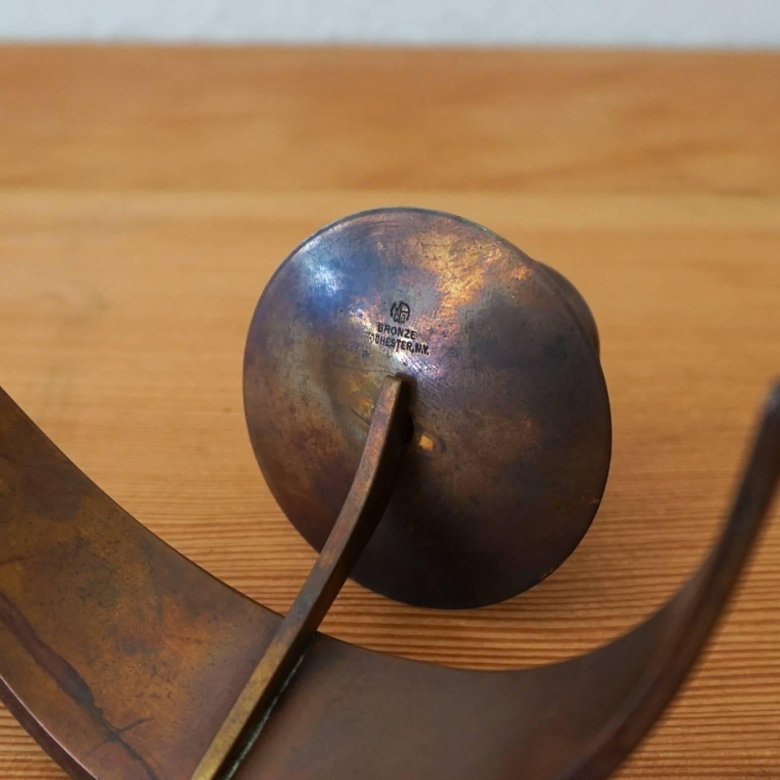 Ronald Pearson Bronze Bowl and Candleholders In Good Condition In San Diego, CA