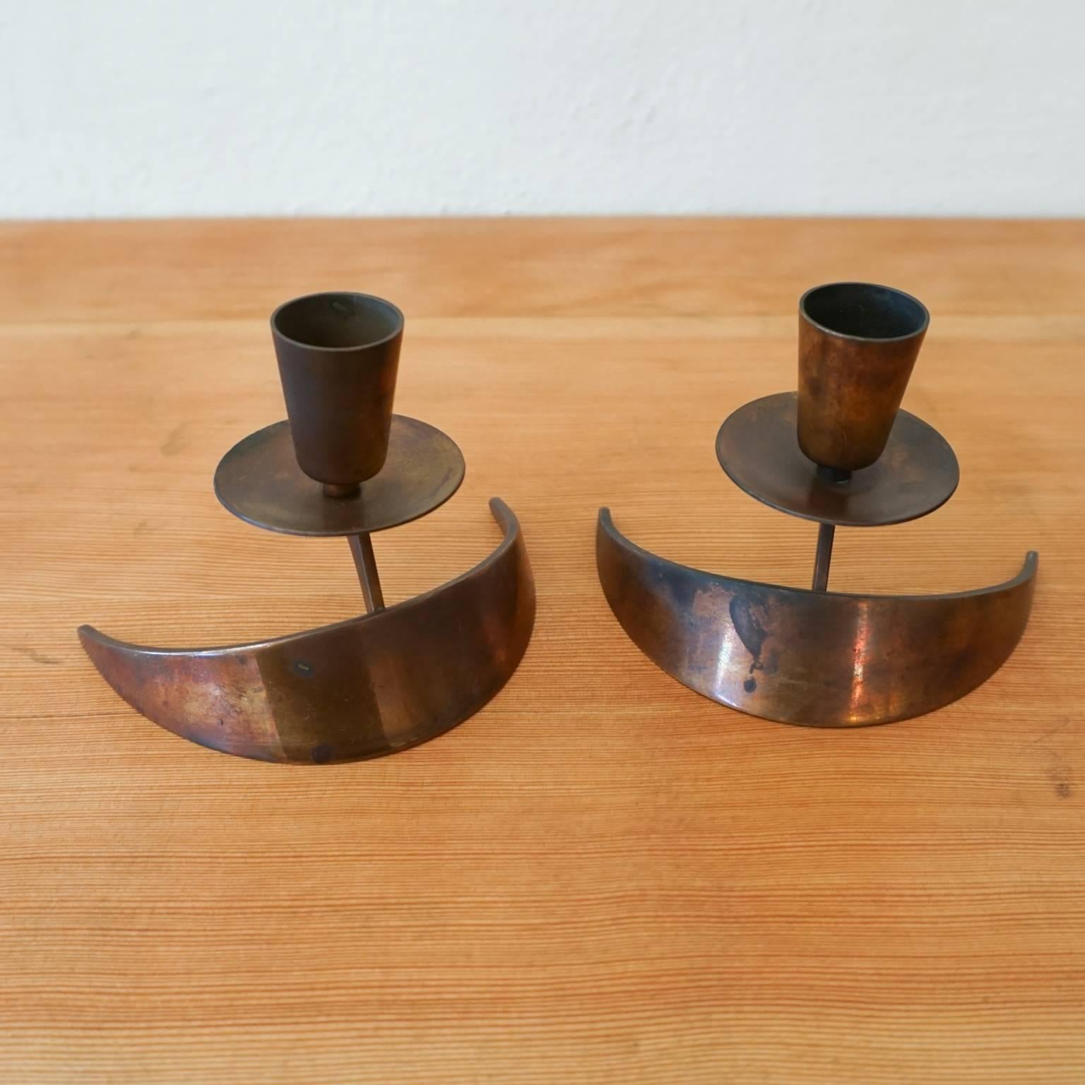 American Ronald Pearson Bronze Bowl and Candleholders