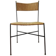 Milo Baughman for Murray Furniture Iron and Rush Chair