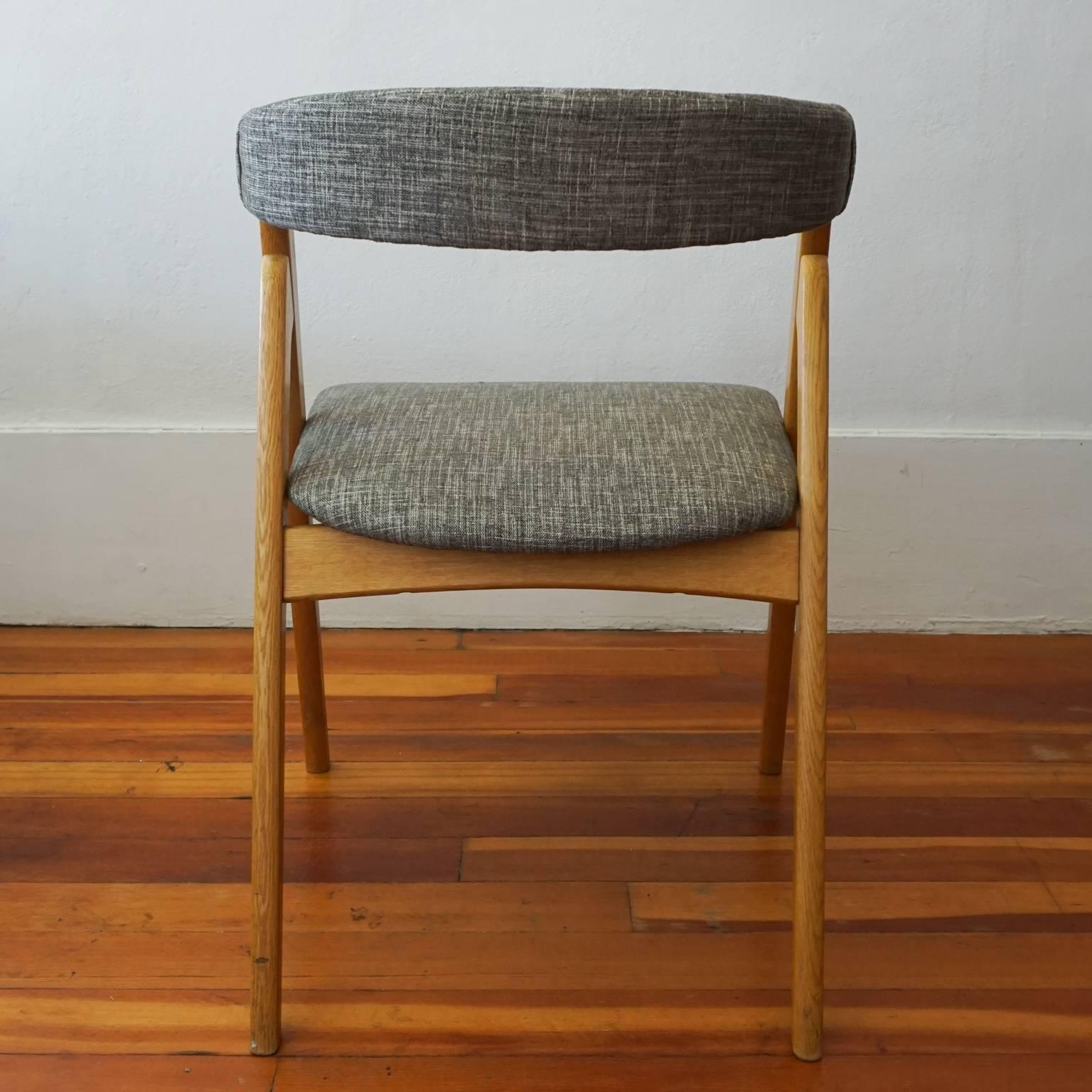 Mid-20th Century Set of Six 1950s Japanese Dining Chairs in Ash