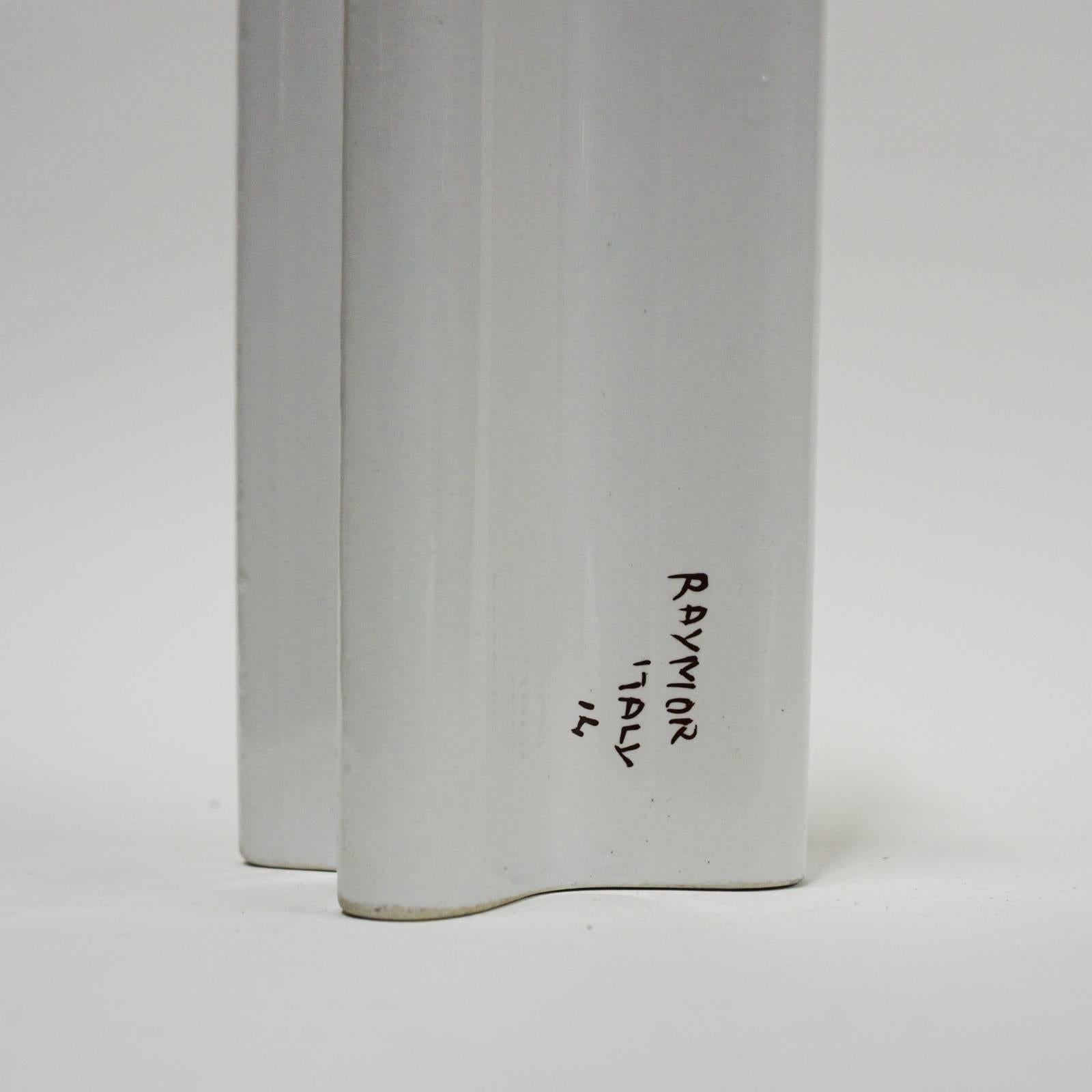 Mid-20th Century Geometric 1960s Italian Ceramic Vase for Raymor