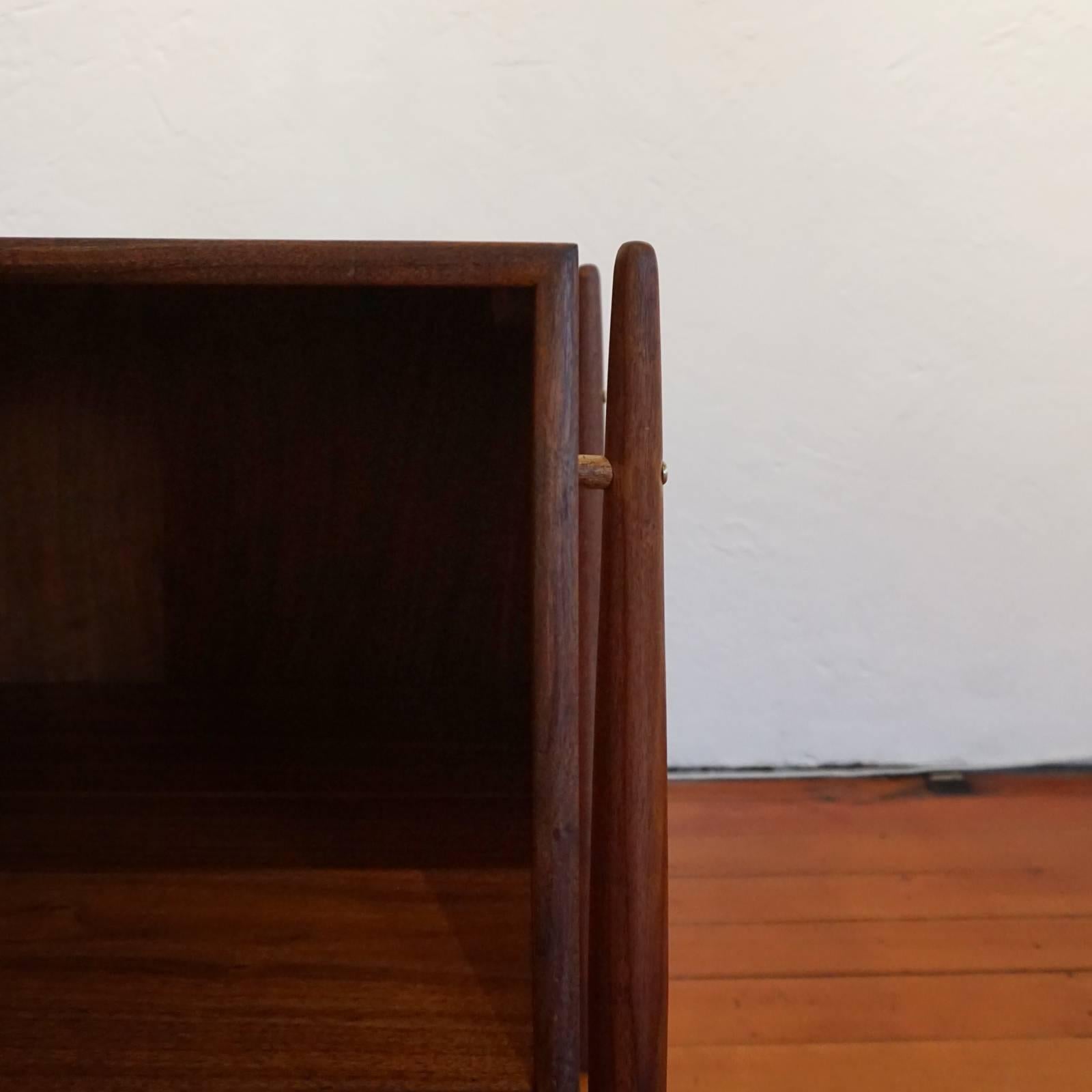 Brass Floating Nightstands in Walnut by Kipp Stewart and Stewart MacDougall