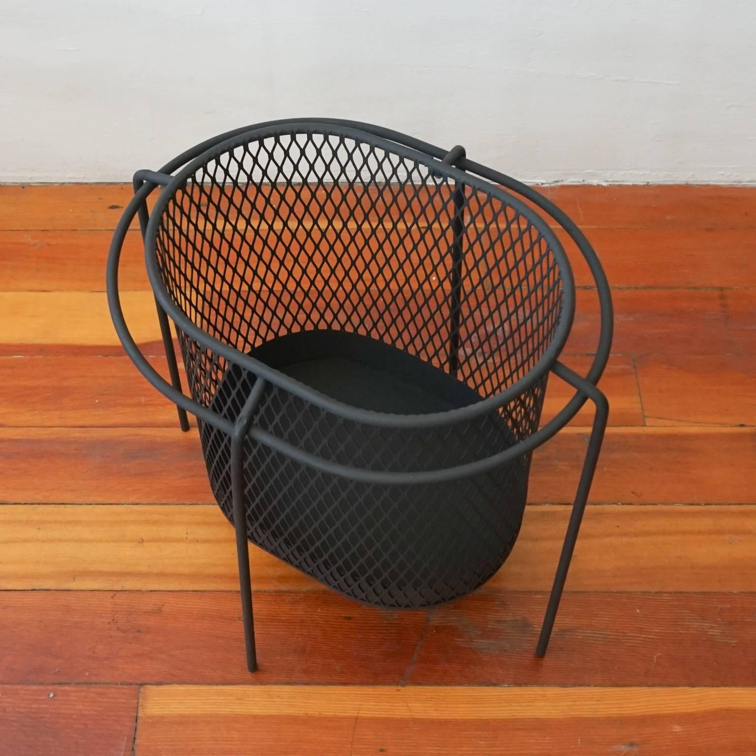 Mid-Century Modern 1950s Expanded Metal Wastebasket