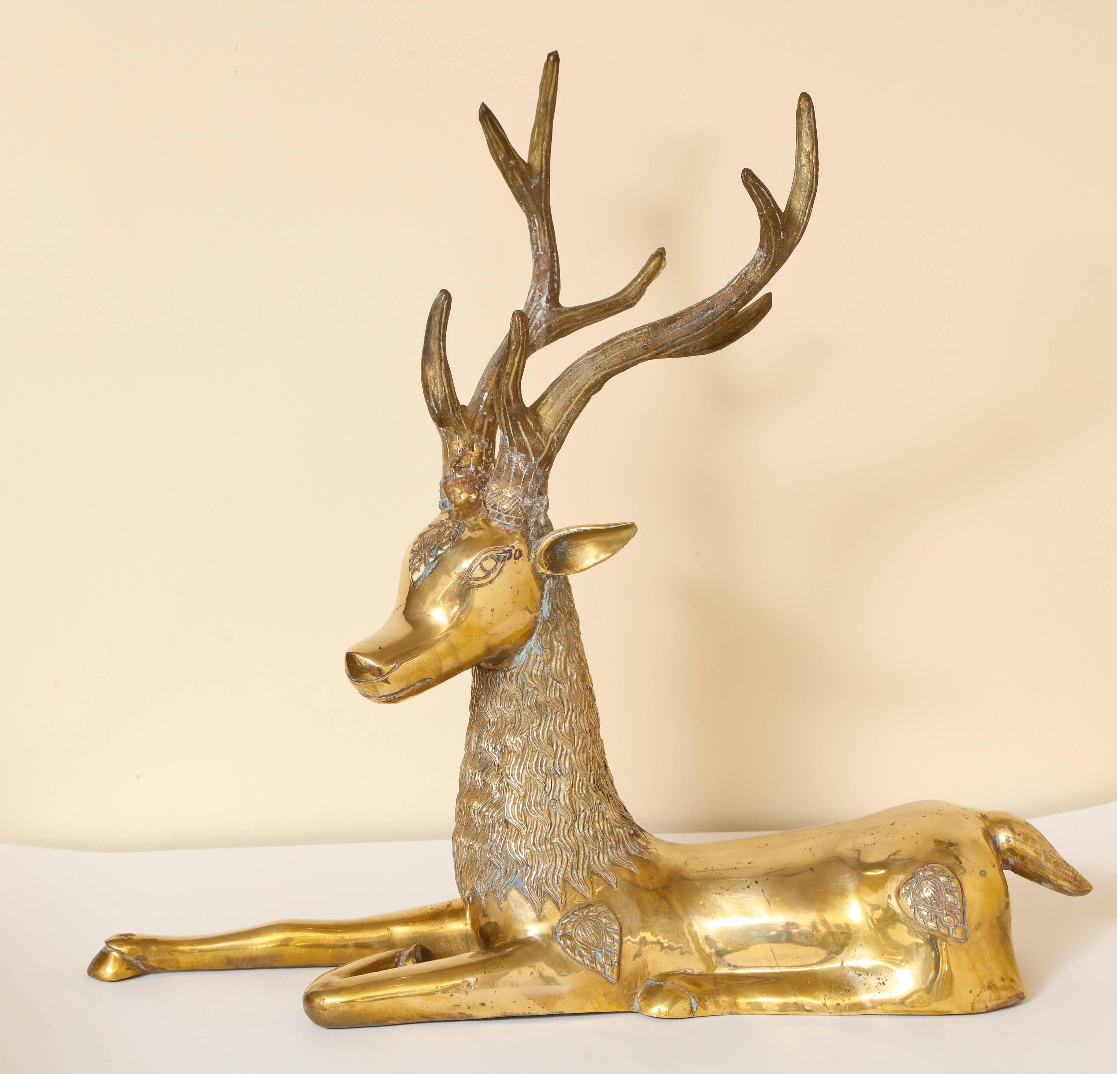 sarreid brass deer