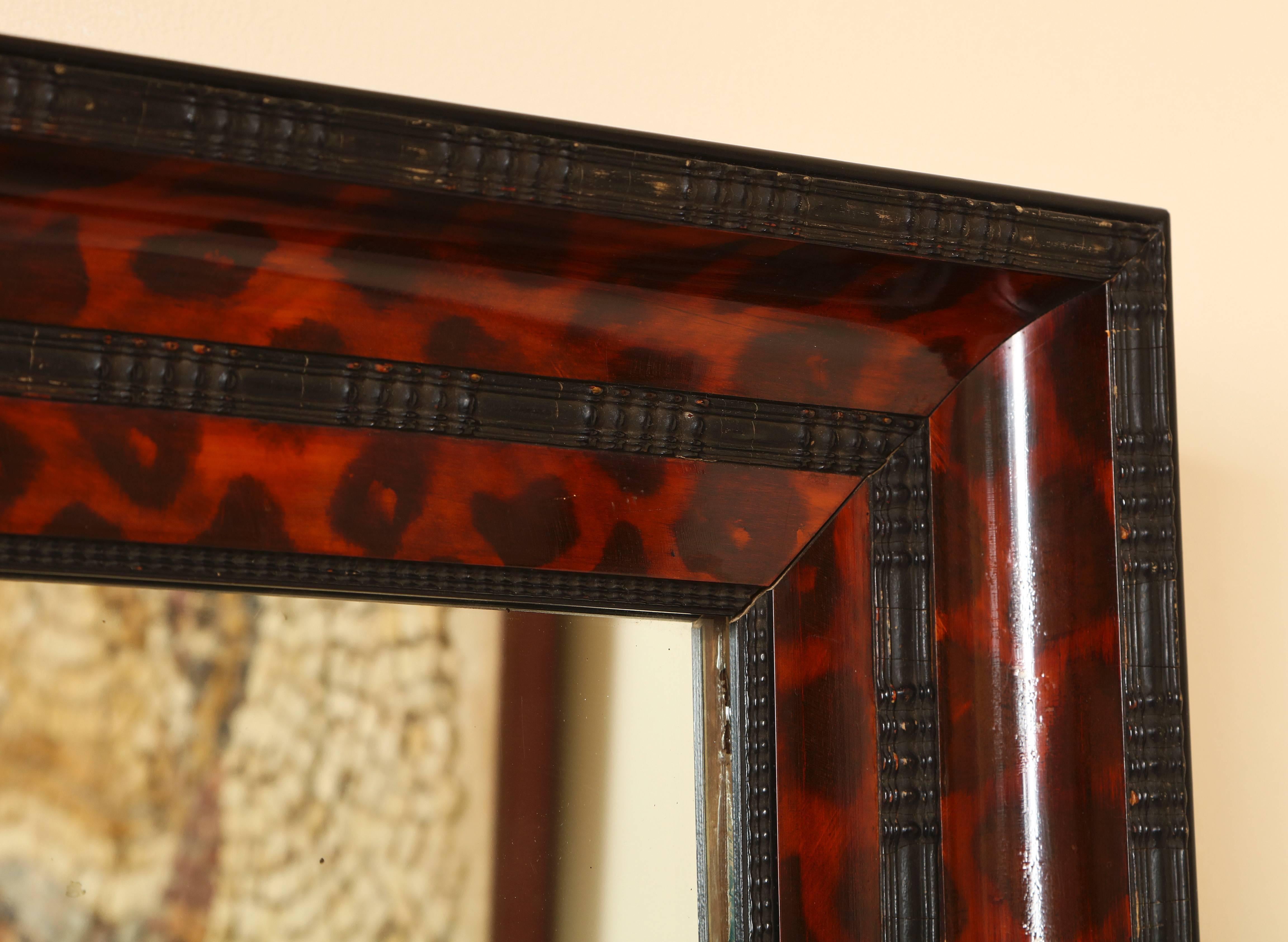 faux tortoise shell mirror