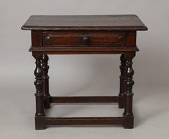 Baroque Italian Walnut Side Table