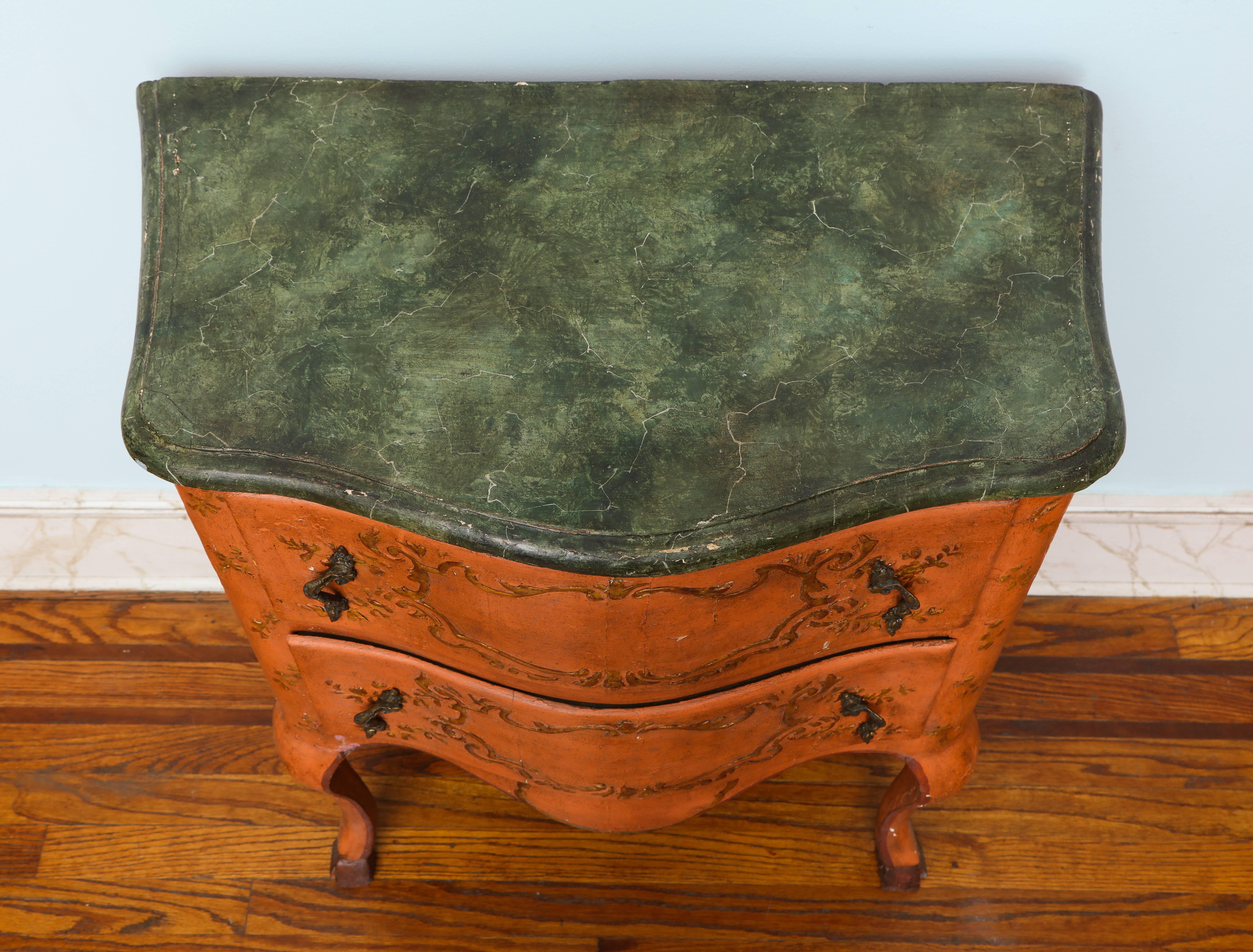 Rococo Sicilian Painted Chest, 18th Century In Excellent Condition In New York, NY