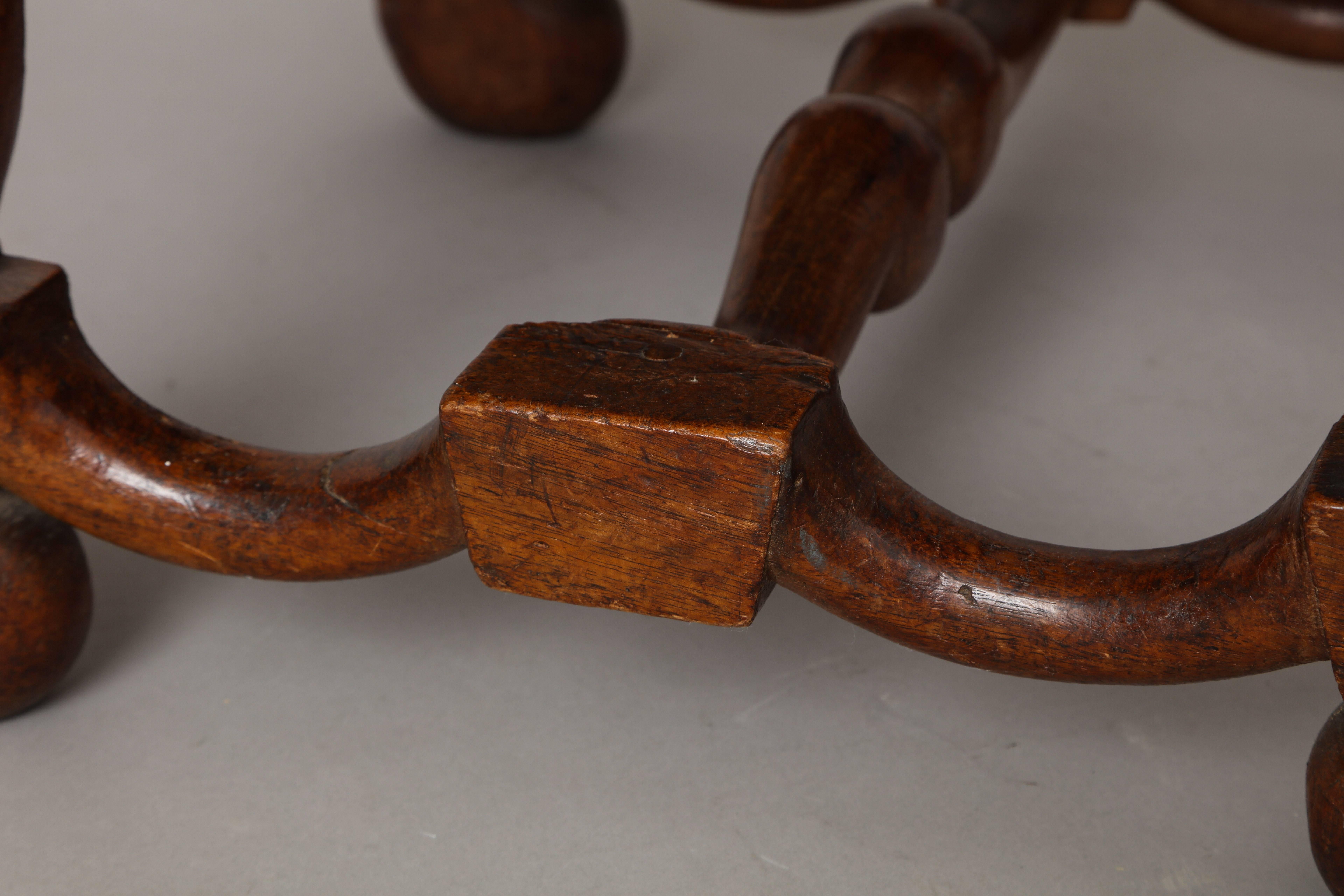 French Louis XIII Period Walnut Bench with ‘Os De Mouton’ Legs 5