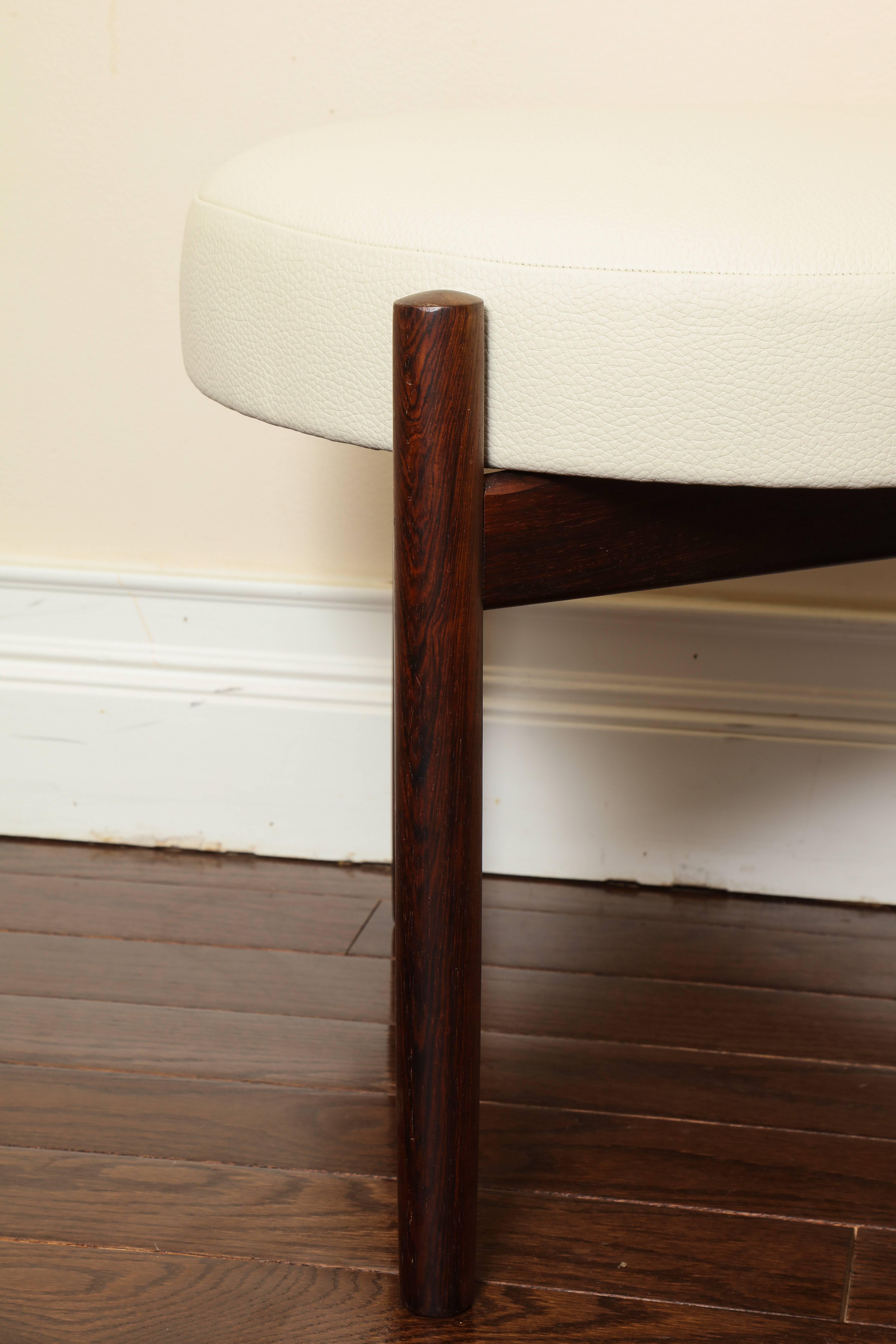 leather tripod stool