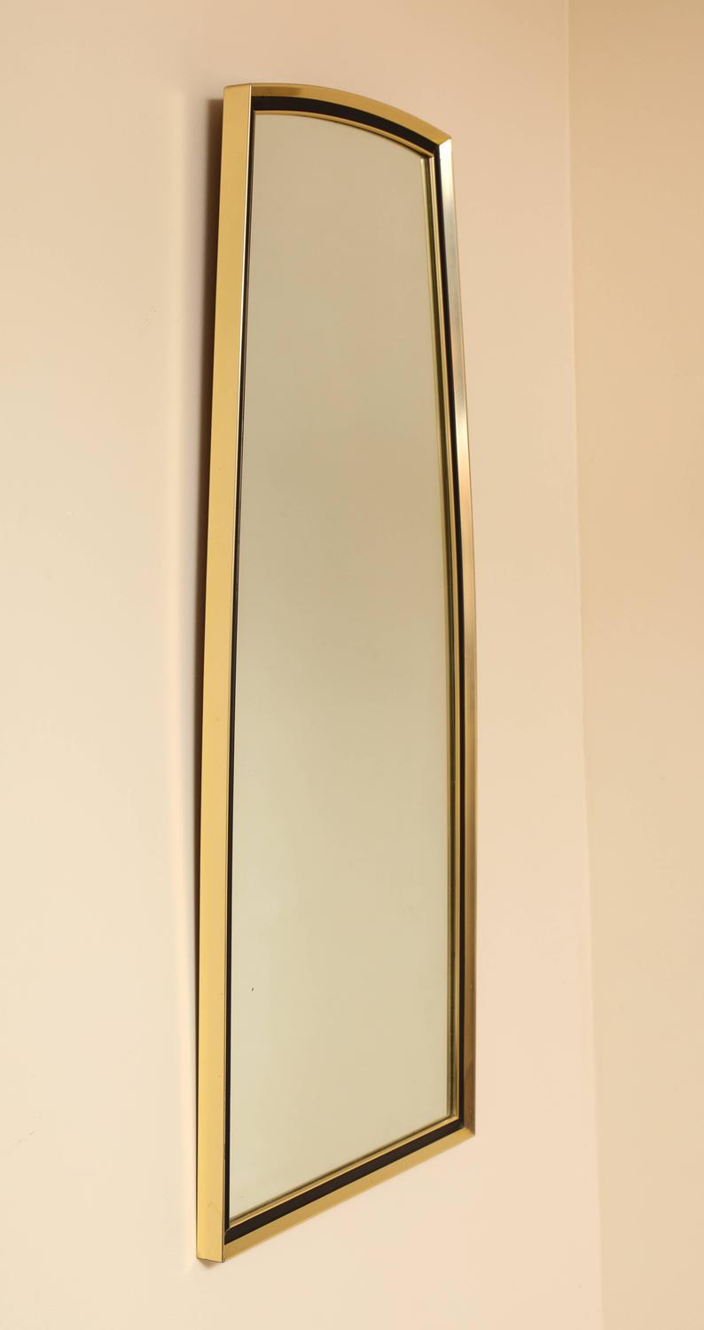 Turner Manufacturing Company Mirror Mid2mod Gold And Metal Shaped Wall Mirror By Turner Manufacturing