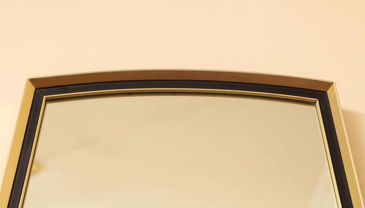 Gold And Metal Shaped Wall Mirror By Turner Manufacturing Gold And Metal Shaped Wall Mirror By Turner Manufacturing