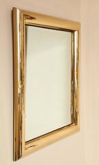 Disco Ball Gold Square Mirror Frame