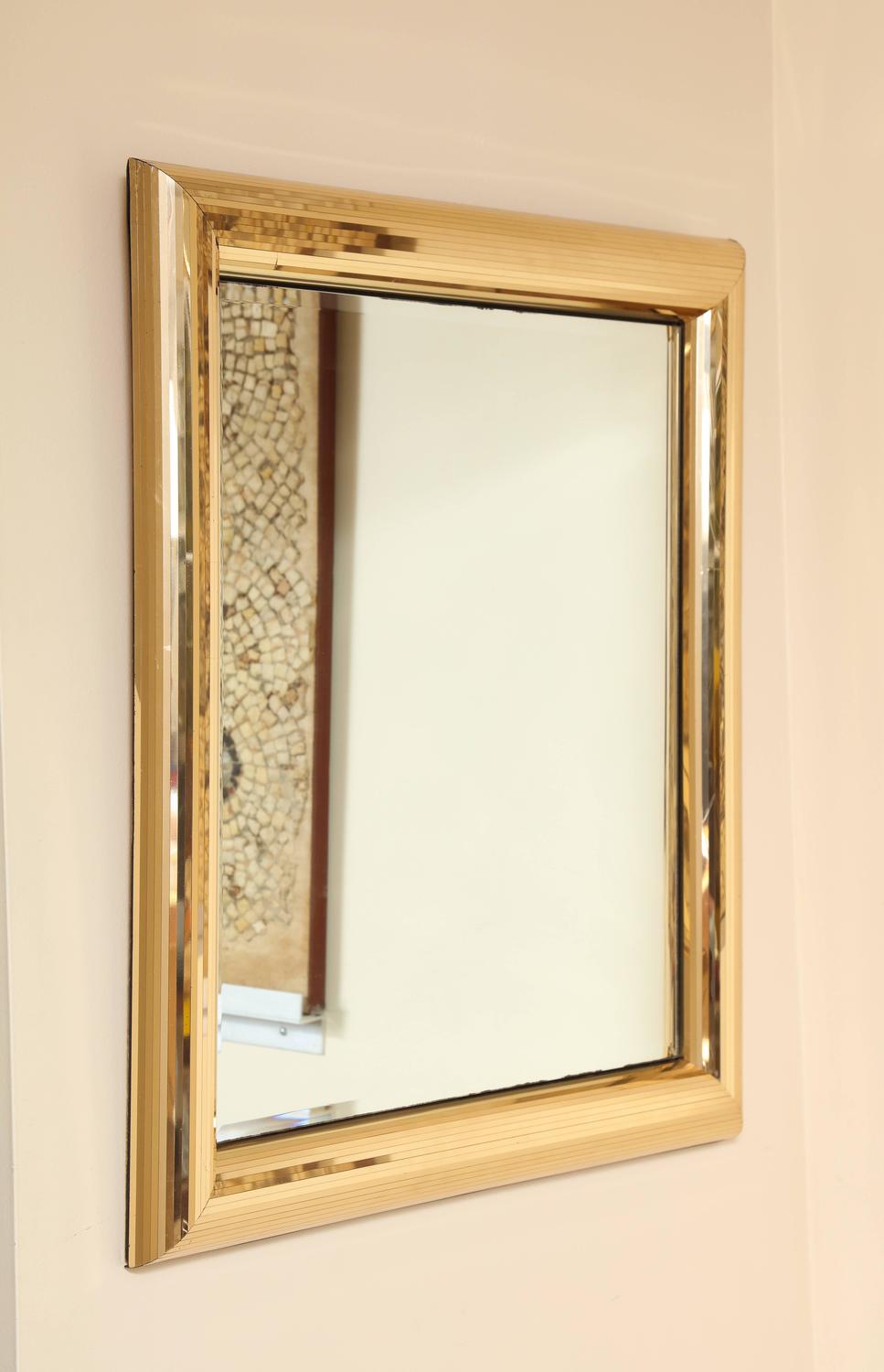 Disco Ball Gold Square Mirror Frame For Sale at 1stdibs
