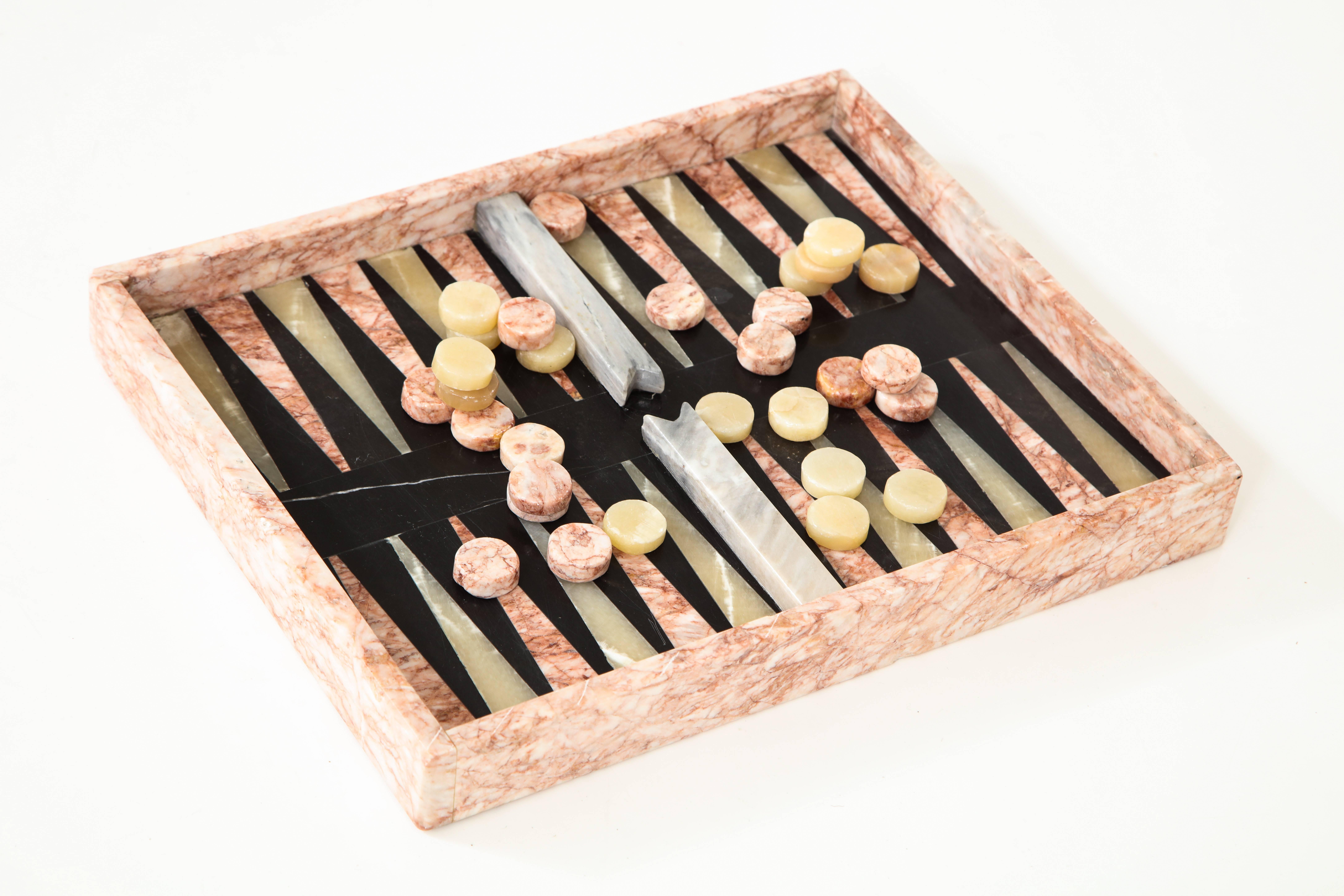 marble backgammon set