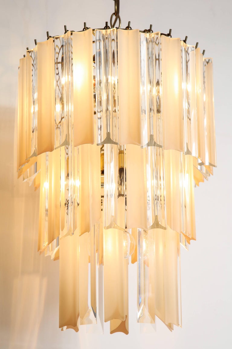 Camer Three Tier Chandelier With Clear And Gold Rods For At 1stdibs Camer Three Tier Chandelier With Clear And Gold Rods For 2