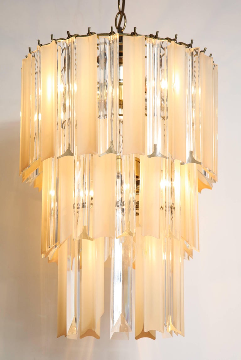 Camer Three Tier Chandelier With Clear And Gold Rods For At 1stdibs Camer Three Tier Chandelier With Clear And Gold Rods For 3