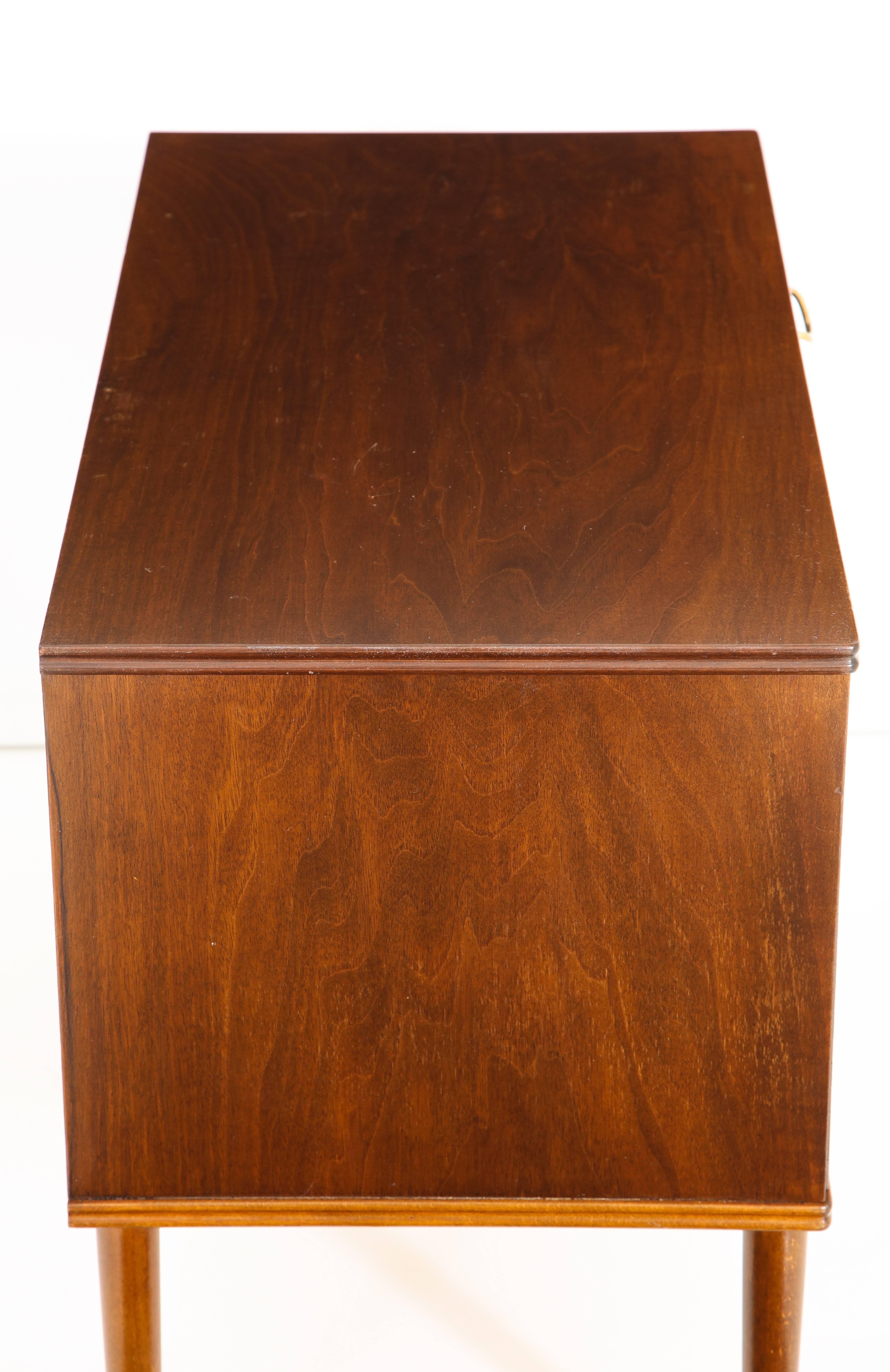 Danish Mid-Century Modern Mahogany Cabinet with Door and Drawer, Stamped 6