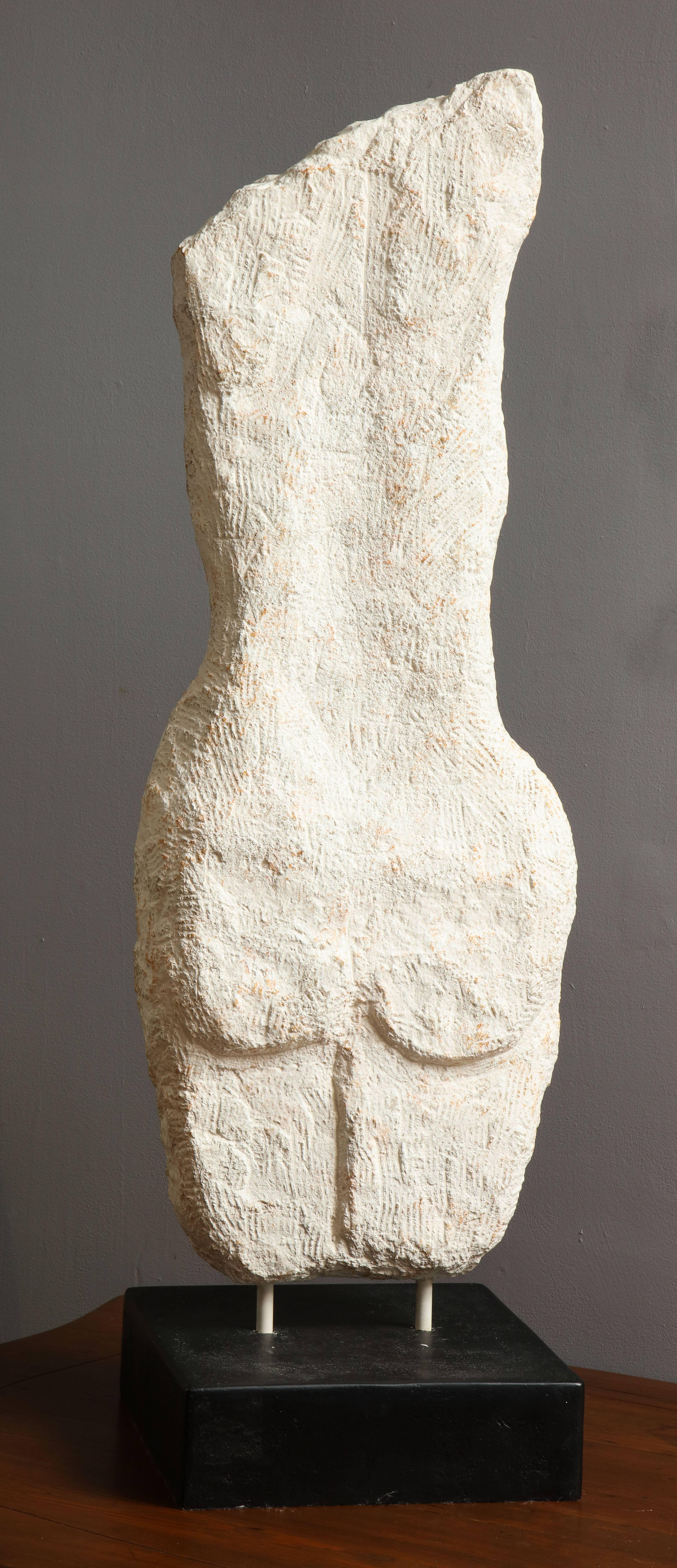 Mid-20th Century Modernist Stone Sculpture of a Female Nude Torso