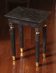 Pair of Black Marble Vintage Maitland Smith Side Tables
