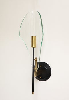 Max Ingrand for Fontana Arte Glass Wall Sconce, circa 1960