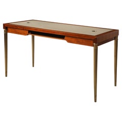 Italian 1970's Mahogany Neoclassical Style Writing Desk