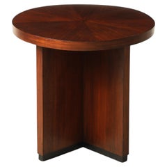 Italian Art Deco Mahogany Side Table, circa 1930