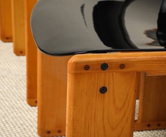 Afra et Tobia Scarpa, B&B Italia, lot de six chaises de salle à manger « Dialogo », 1973