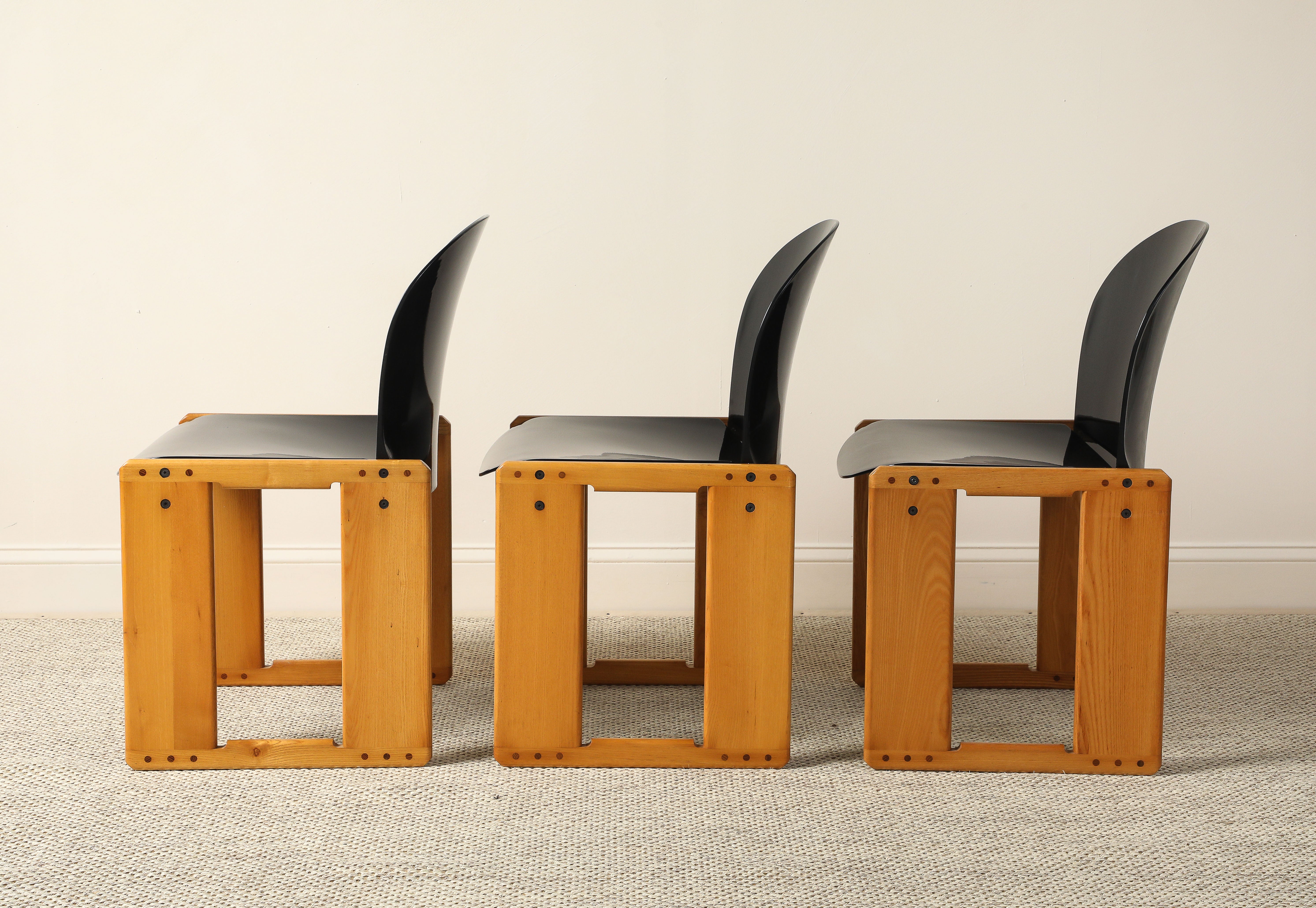 Afra and Tobia Scarpa, B&B Italia, Set of Six 'Dialogo' Dining