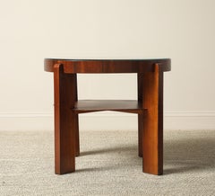 Italian 1930's Art Deco Walnut Side Table